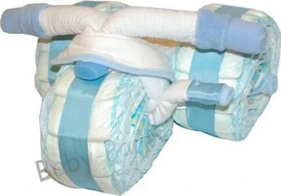Produktbild von Windeltorte Windeldreirad mit Pedalen blau