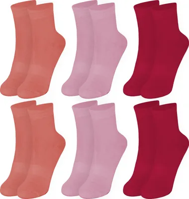Produktbild von OCERA 6 Paar Thermo Socken für Kinder im Farbmix - 6x Berry, 27-30