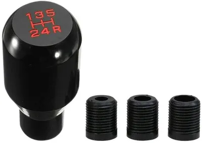 Schaltknüppel - Aluminiumlegierung - Schwarz - Universeller Adapter - 5 Gänge - Geeignet für Auto - Schwarz