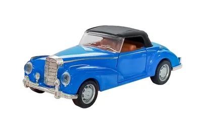 Produktbild von Retro Auto Modell mit Rückzug 1:38 Modellauto Metall Spielzeugauto 50 (Blau zu)