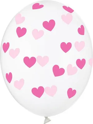 Obrázek produktu pro Balónky 50 ks magenta srdíčka 32 cm