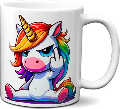 Produktbild von TassenKing Tasse Einhorn Mittelfinger Tasse Kaffee Tee Becher Büro Arbeit Einhorntasse Arbeitskollegin Frauen Kollegin Freundin lustig Bürotasse Geschenk Geburtstag Spruch verrückt