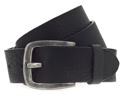 Produktbild von Vanzetti Leder Gürtel Denim Love 40mm Full Leather Belt W100 Black schwarz