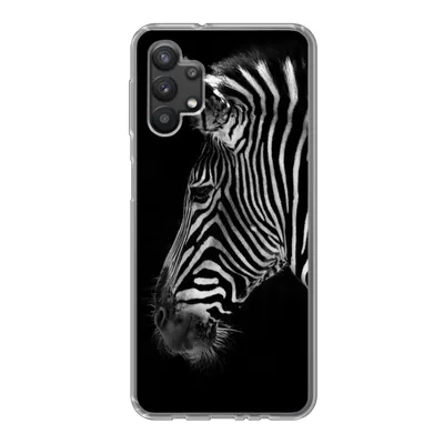 Produktbild von MuchoWow® Handyhülle Schutzhülle Hülle für Samsung Galaxy A32 5G Zebra - Wilde Tiere - Schwarz Silikon Softcase Handy Hülle - Softcase