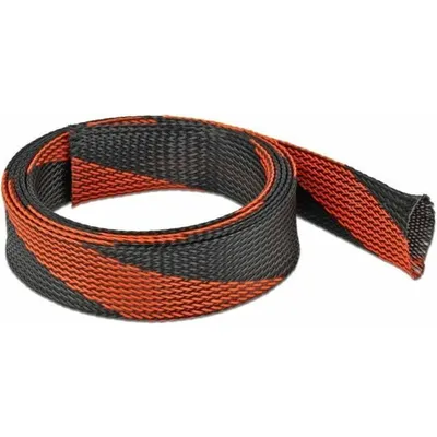 Produktbild von DeLOCK Geflechtschlauch dehnbar 2 m x 38 mm schwarz-rot, Schwarz, Rot, Polyester, -50 - 150 °C, 1 Stück(e)