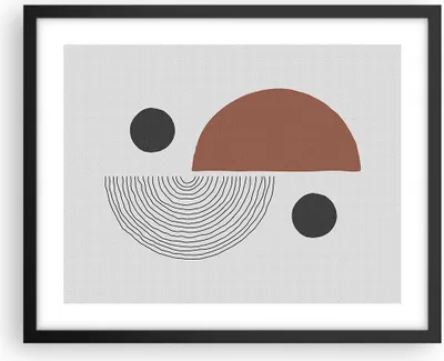 Produktbild von Gerahmtes Poster - Schwarzer Rahmen - Abstraktion Figuren Geometrisch - 50x40 cm - Wand Bild - Wanddeko - Wandbilder - Wandposter - Bilderrahmen - Bilder - Kunstdruck - Wandbild - P2BAA50x40-4153