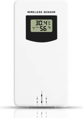 Produktbild von Temperatur- und Feuchtigkeitssensor Messgerät Hygrometer Elektronisches Digitalthermometer Innen-/Außenbereich Verwendung mit Wetterstationen
