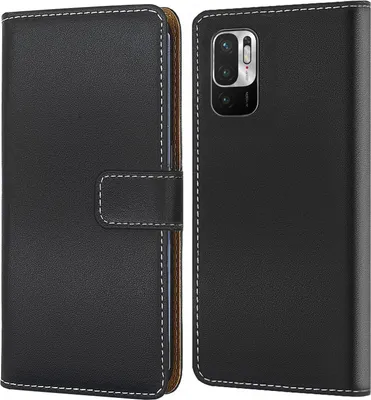 Produktbild von Handy Tasche für Xiaomi Redmi Note 10 / Redmi Note 10s  Schutzhülle Bookstyle Etui Klapphülle Wallet Flip Cover Case Schwarz