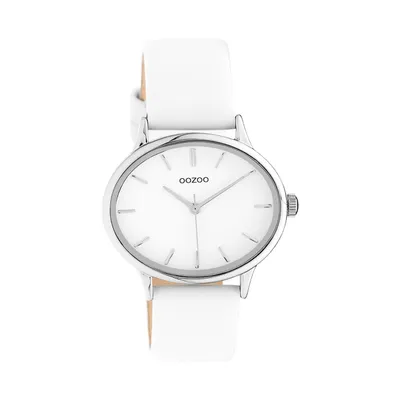 Produktbild von Oozoo Leder Damen Uhr Analog Quarzuhr Armband weiß Timepieces D2UOC10940
