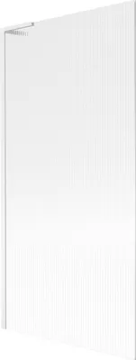 Image de Mexen Next L Paroi pliante pour baignoire à 1 volet 90 x 150 cm, rayures, blanc - 895-090-000-03-09-20