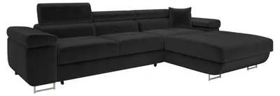 Produktbild von MIRJAN24 Ecksofa Torezio Mini, Stilvoll Eckcouch mit Bettkasten und Schlaffunktion, Einstellbare Kopfstützen, 280x170x70-90 cm (Farbe: Polo 897, Seite: Rechts)