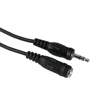 Obrázok produktu pre Hama Audio Extension Cable 3,5 mm Male Stereo - 3,5 mm Female Stereo, 5 m, 3.5mm, Samec, 3.5mm, Samica, 5 m, Čierna
