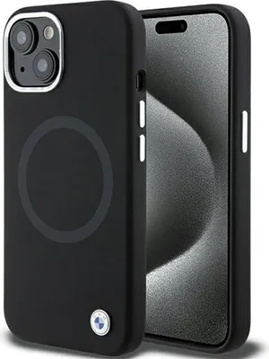 Image de Bmw Bmhmp15Ssilbk2 Iphone 15 / 14 / 13 6.1 Czarny/Black Signature Liquid Silicone Magsafe