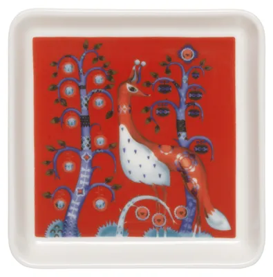 Produktbild von ittala Taika plate square 12x12cm red 1072381