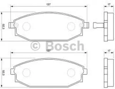 Produktbild von Bosch Bremsbelagsatz, Scheibenbremse  0 986 424 727
