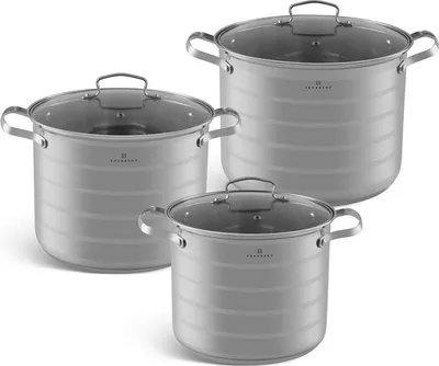 Produktbild von Topfset – Edelstahl – 6-teilig – mit Sandwichboden