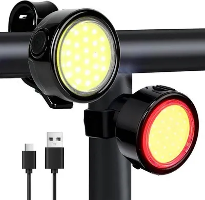Immagine prodotto di Luci anteriori e posteriori per biciclette - Luci per biciclette - Set di luci