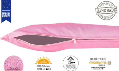 Produktbild von JACK 2er Set 45x45cm Outdoor Kissenhülle Bezug Kissen Hülle Lounge Garten Einfarbig, Farbe:Rosa