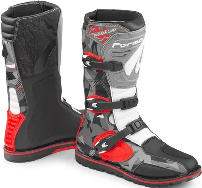 Zdjęcie produktu dla Buty motocyklowe Forma Boulder Comp, szare/czerwone/białe, rozmiar 45