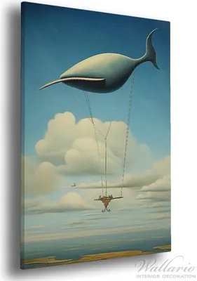 Produktbild von Wallario Premium Leinwandbild Himmlische Segelfahrt in Größe 60 x 90 cm