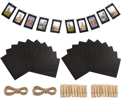 Image de Lot de 20 cadres photo verts pour la décoration DIY