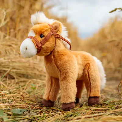 Toyland® Plüschpony – 32 Cm, Mit Sattel, Zügeln Und Leine, 3 Farben, Ab 3 Jahren