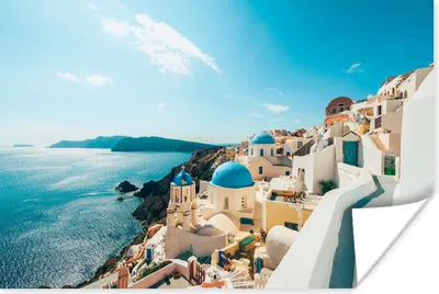 Produktbild von MuchoWow® Poster Nachmittag in Santorini Griechenland 60x40 cm - Schlafzimmerdekoration