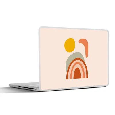 Produktbild von MuchoWow® Laptop Aufkleber Sticker Cover Sommer - Pastell - Regenbogen 32.5x23.5 cm - Sticker für Laptop - Selbstklebend