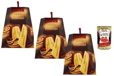 Produktbild von Maina Italian Gourmet Maina Il golosone Pandoro Tiramisu 3x750g – 2,25kg + Polpa