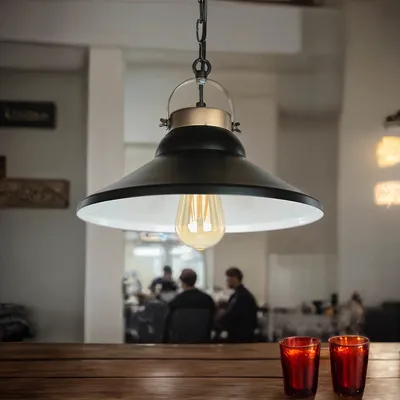 Produktbild von Pendelleuchte Industrial Design E27 Schwarz Küche Esstisch Hängelampe