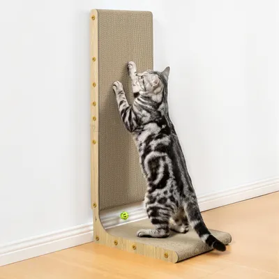 Produktbild von Kratzpappe für Katzen, L-förmige Wandmontage, 75 cm, 2 Stück