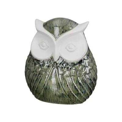 Produktbild von Gilde Figur, Eule, Keramik, grün, VE 1, L. 12 cm, B. 22 cm, H. 25 cm 32471