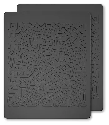 Produktbild von Rutschfeste Matte fürs Armaturenbrett, 160 x 130 mm (2 Stück), rutschfest, aus Silikon, matt, selbstklebend, für Handy, Brille, Schlüssel, Münzen
