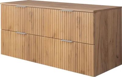 Produktbild von Waschtischunterschrank, Eiche Craft, Eiche Craft mit silberner Griff