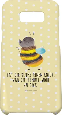 Produktbild von Mr. & Mrs. Panda Samsung Galaxy S8 plus Handyhülle  Hummel flauschig - Gelb Pastell - Geschenk, Cover, Biene, Blume, Natur, Hülle, Lustige Sprüche, Handy, Handycover