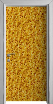 Produktbild von Tür Selbstklebende 90x210 cm Türfolie Türtapete Klebefolie - Makkaroni und Käse