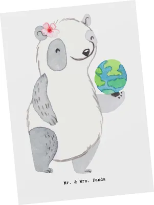 Produktbild von Mr. & Mrs. Panda Postkarte Touristikkauffrau Herz - Weiß - Geschenk, Ansichtskarte, Fotokarte, Ansichtskarten, Grußkarte, Postkarten