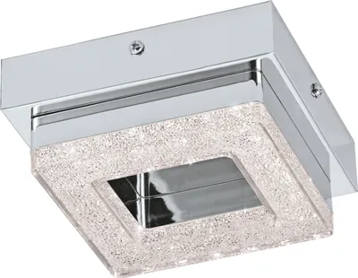 Produktbild von EGLO LED Deckenleuchte Fradelo, 1 flammige Deckenlampe, Wohnzimmerlampe aus Metallr, Schlafzimmerlampe eckig, LEDs warmweiß, L x B 14 cm