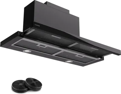 Produktbild von Klarstein Dunstabzugshaube 90cm, Abluft-Dunstabzugshaube mit Spülmaschinenfestem Filter aus Aluminium, Leise Abzugshaube Abluft, 640m³/h Luftstrom, Effiziente Wandhauben mit LEDs & Touch Controls