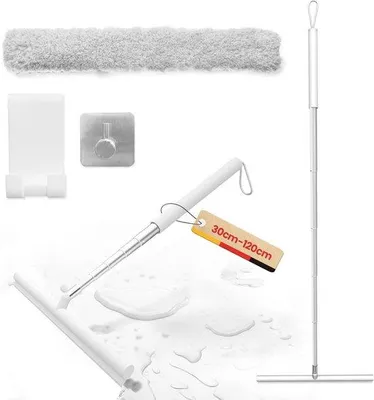Productafbeelding van 2-in-1 Douchewisser en Raamtrekker met Telescoopsteel - 120 cm - Perfect voor Badkamer en Ramen