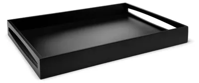 Obrázok produktu pre Servírovací podnos, obdĺžnikový, 55x40x6 cm, materiál: MDF, farba: čierna