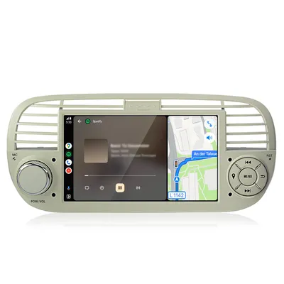Produktbild von 7 Zoll 2+64GB Android Autoradio Für Fiat 500 2007-2015 Wireless CarPlay Android Auto WiFi GPS Navi RDS DSP DAB+ BT