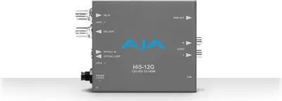Obrázek produktu pro AJA Hi5-12G, Aktivní vide převodník, Šedá, 4096 x 2160, -, 480i, 576i, 720p, 1080i, 1080p, 2160p, BNC, HDMI + RCA