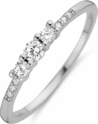 Produktbild von New Bling Zilveren Ring 9NB-0388 58 - Maat 58 - Zirkonia - Zilverkleurig