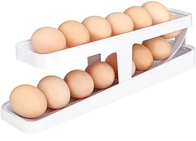 Produktbild von Unyqoos® Platzsparender automatischer Eierhalter mit rutschfester Funktion für Küche und Kühlschrank