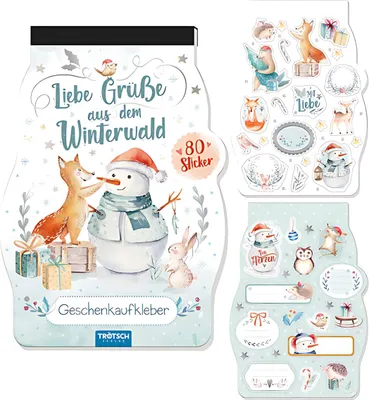 Produktbild von Stickerblock Winterwald 17x23cm 8 Seiten, Trötsch Verlag