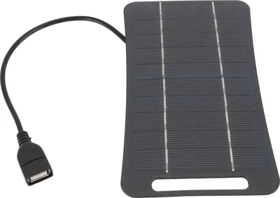 Obrázek produktu pro 5V 5W USB solární panel Profesionální vysoce účinný monokrystalický křemík Přenosná ruční solární panelová nabíječka pro kempování Cestování venku Černá