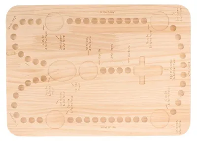 Produktbild von Schmuck Design Board Holz 35x25 cm Perlenbrett DIY Organizer für Armbänder Ketten Rosenkranz mit Struktur Rillen Naturholz