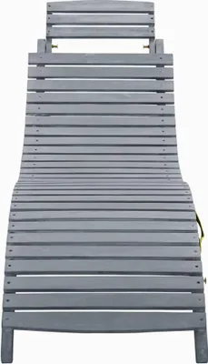 Produktbild von vidaXL Sonnenliege Grau Massivholz Akazie