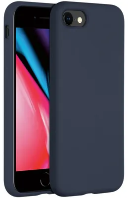 Imagen del producto de Funda Trasera de Silicona Líquida para Apple iPhone SE (2022 / 2020) / 8 / 7 - Azul oscuro